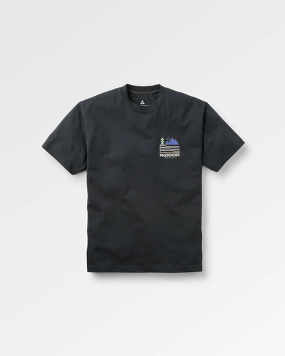 Pine Needle Relaxed Fit T-Shirt - Black - Flatlay