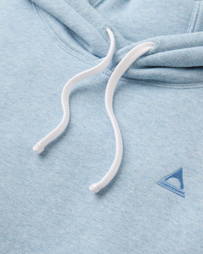 Legacy Hoodie - Faded Denim Marl - Flatlay