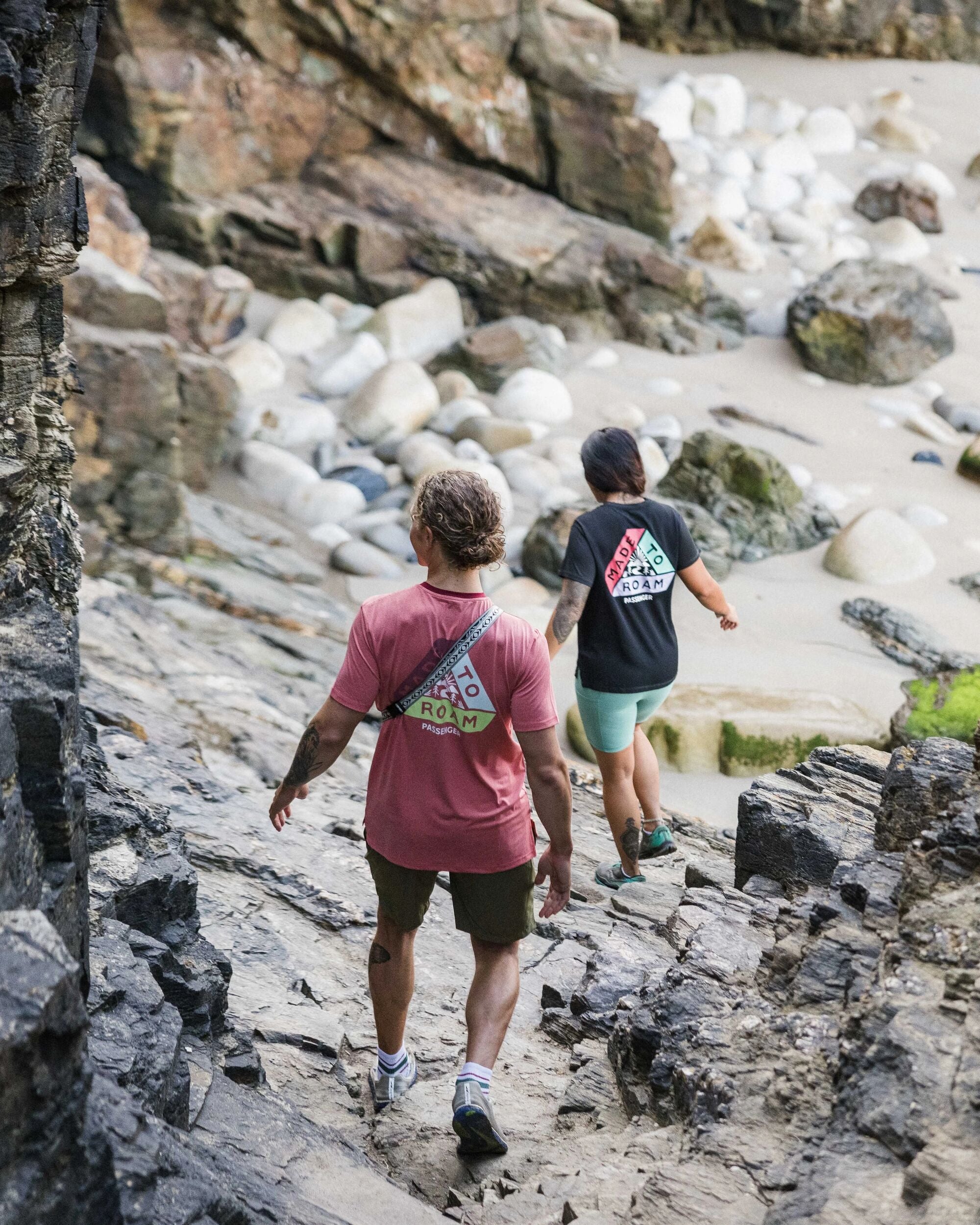 Classic Active Recycled T-Shirt - Mineral Red Marl - Lifestyle