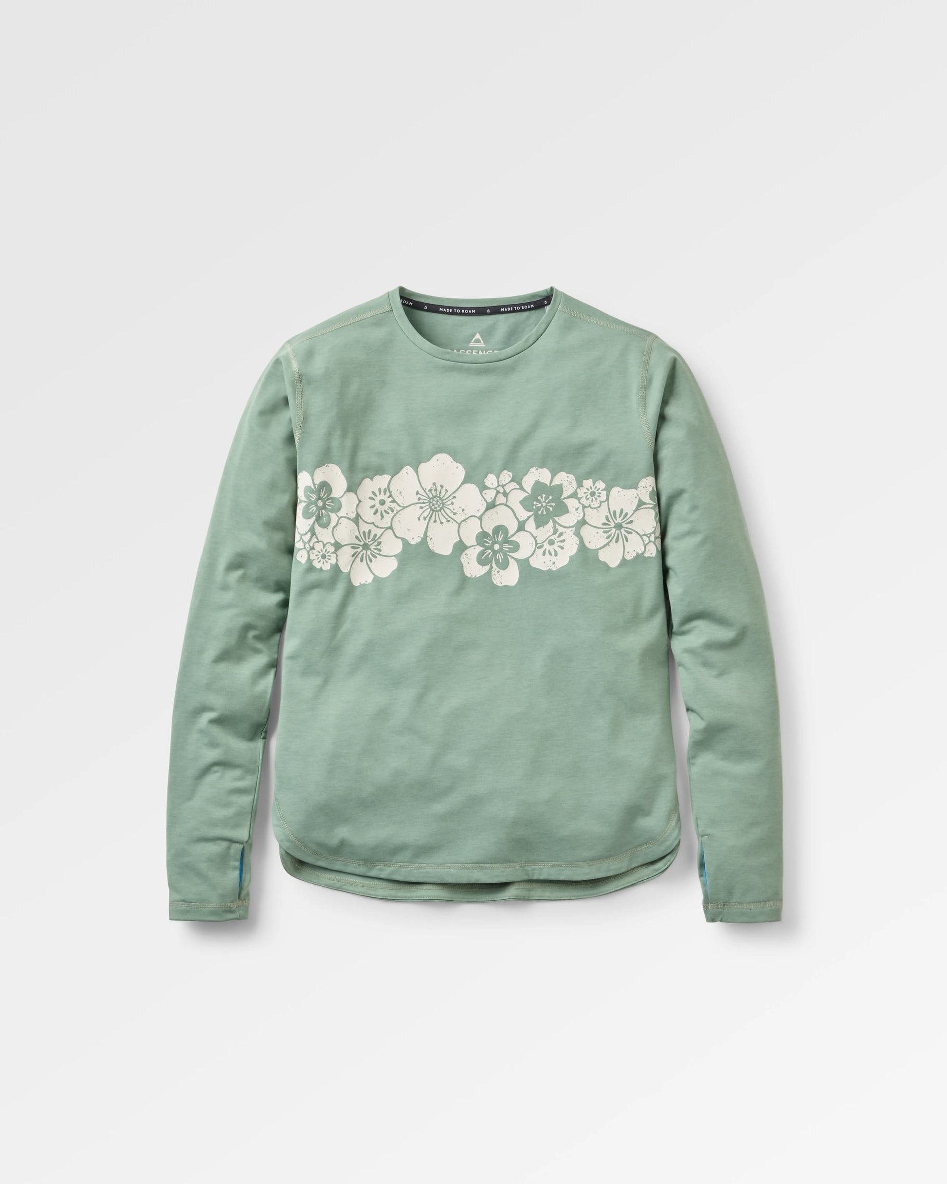 Roamscreen UPF50 Women's LS T-Shirt - Pistachio - Flatlay