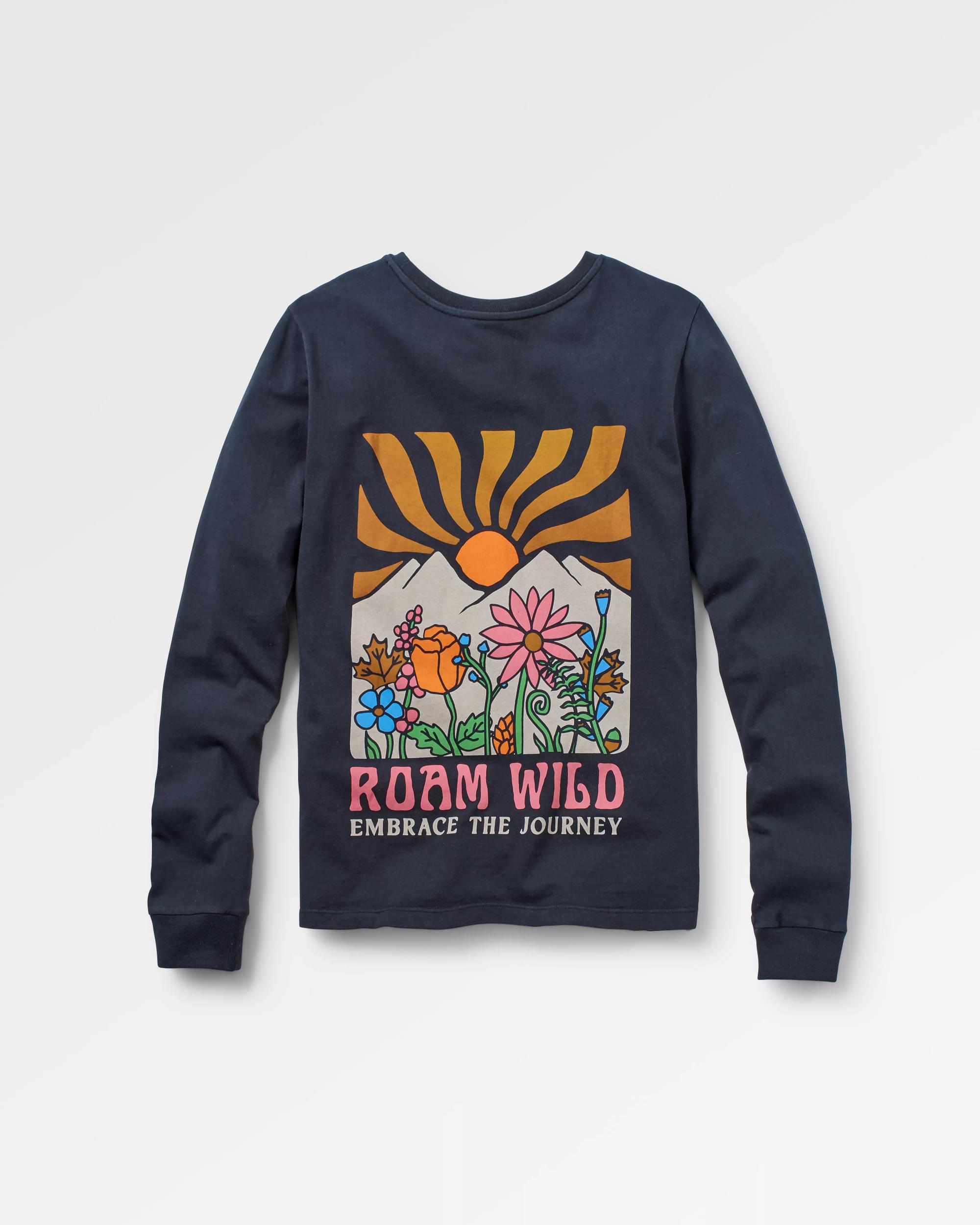 Roam Wild LS T-Shirt - Black - Flatlay
