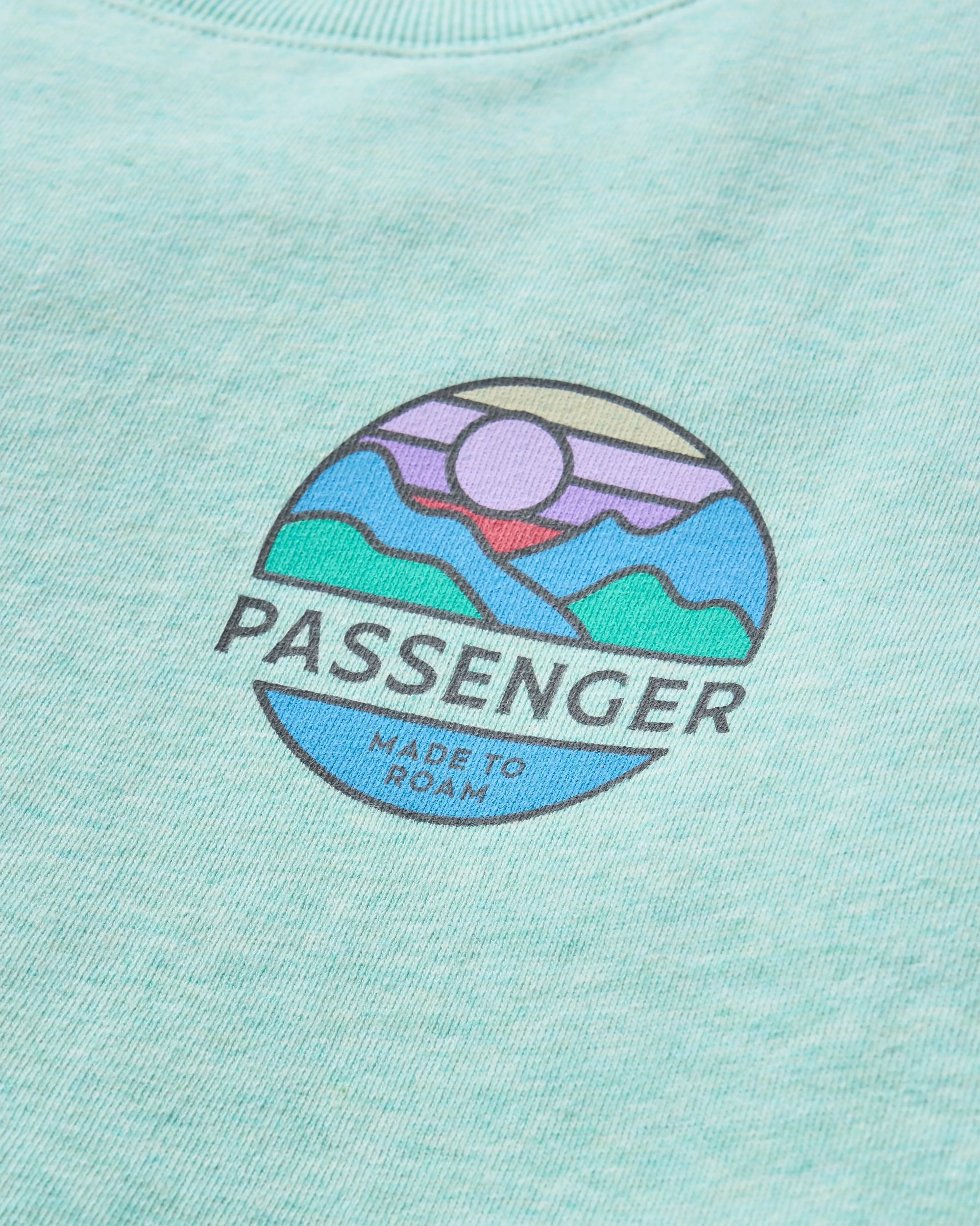 Laidback Organic Cotton Sweatshirt - Aqua Marl - Flatlay