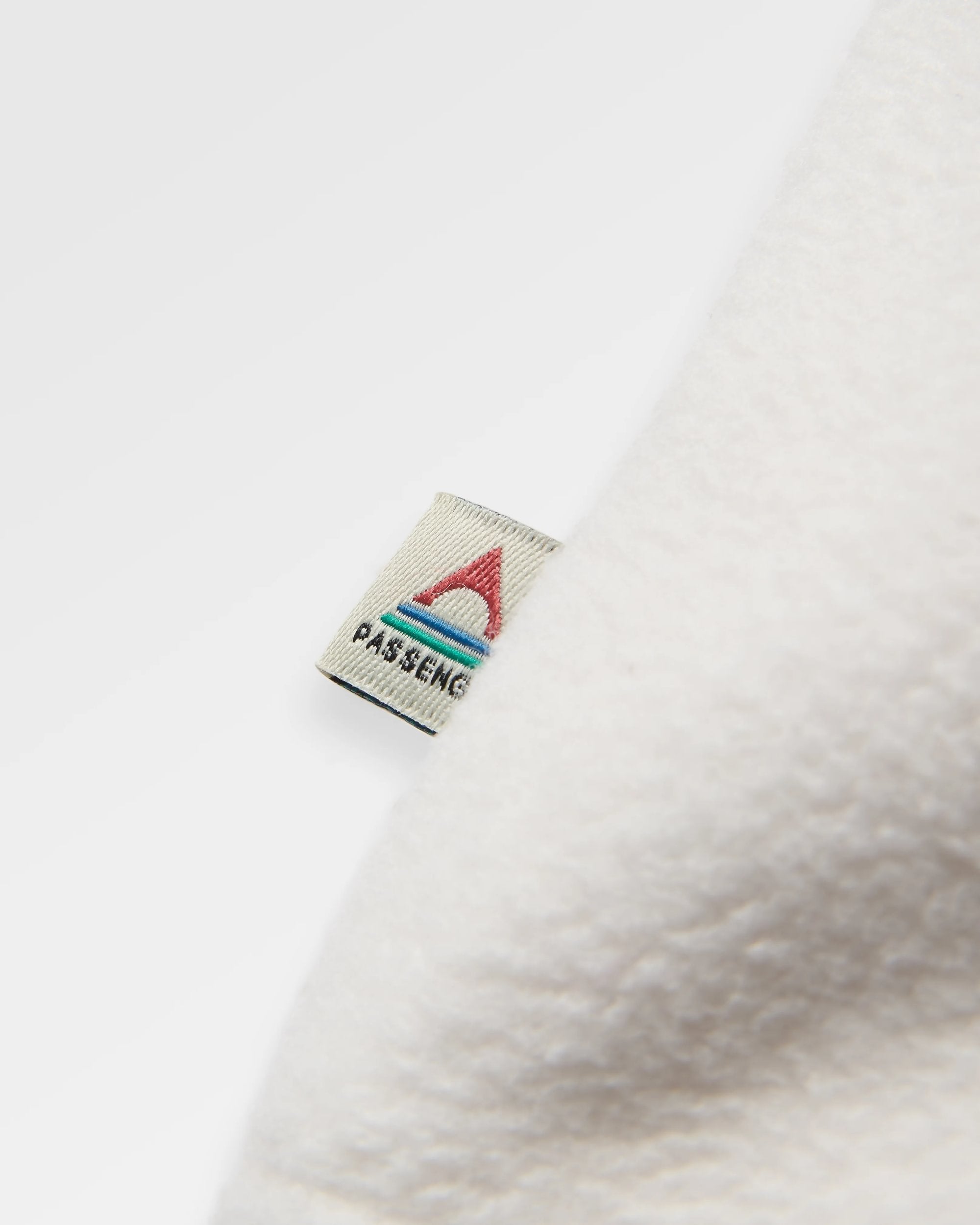 Caspian Full Zip Recycled Polar Fleece - White Sand - Flatlay