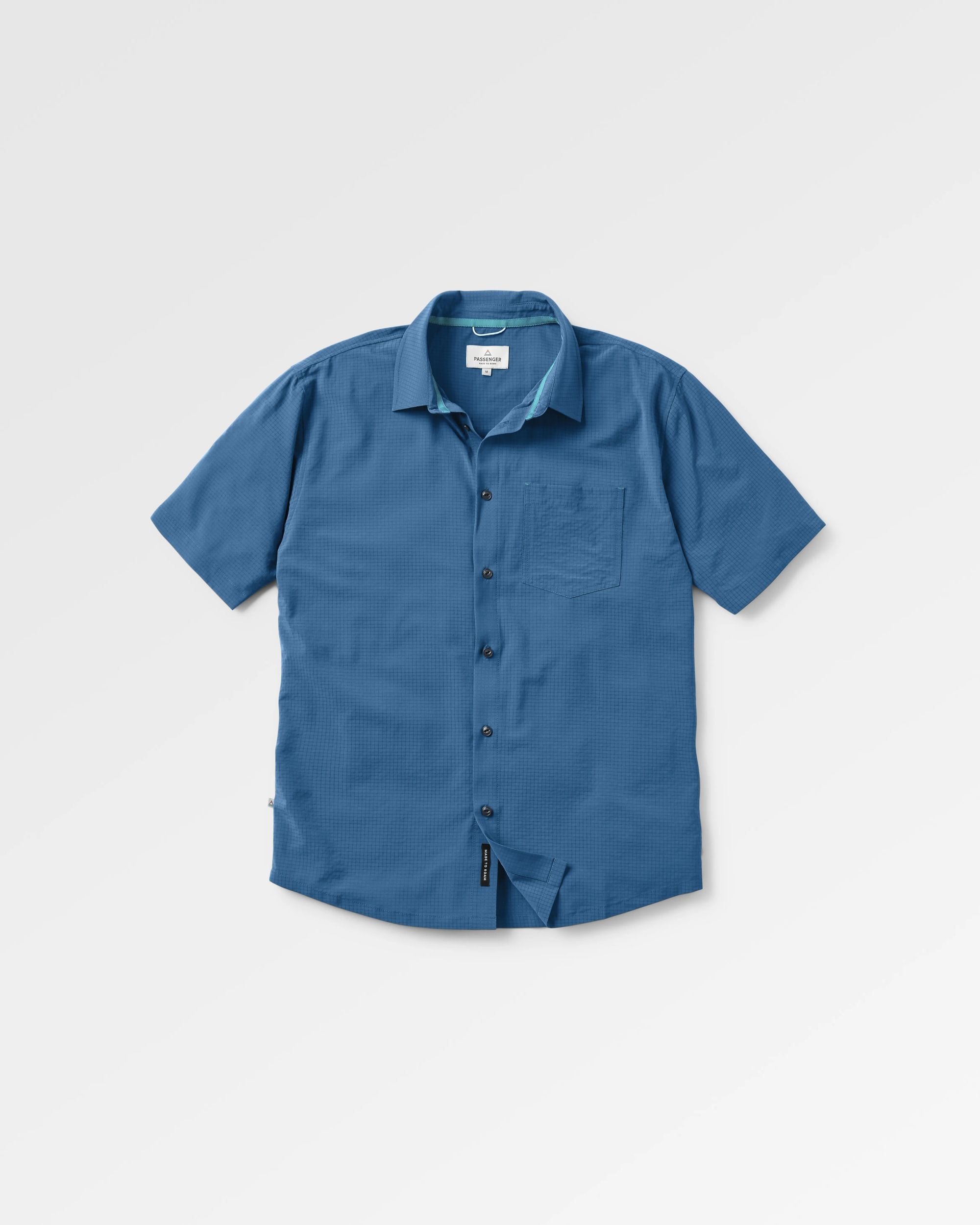 Sundowner Stretch Short Sleeve Shirt - Tidal Blue - Flatlay