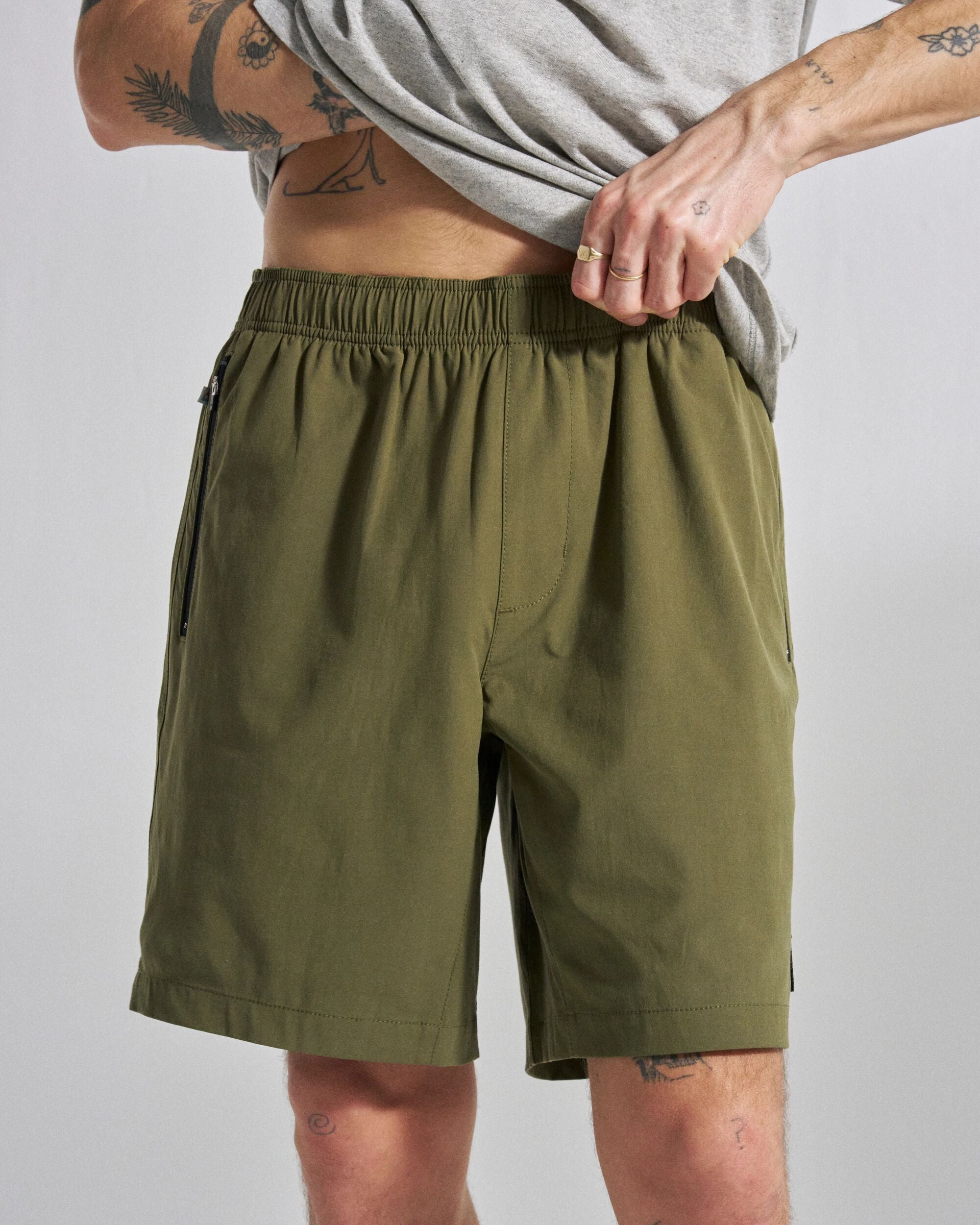 Traveller All Purpose Short - Khaki - Studio Model