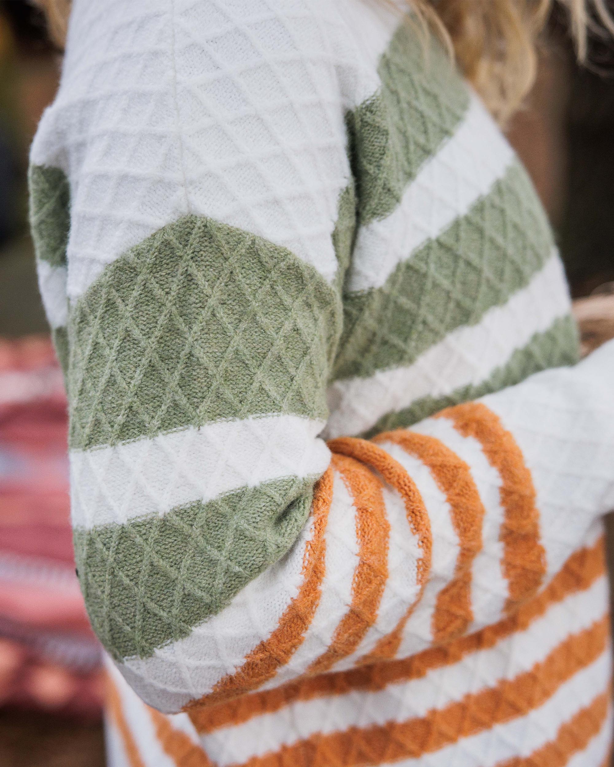 Ramble Recycled Knitted Jumper - Off White - Lifestyle