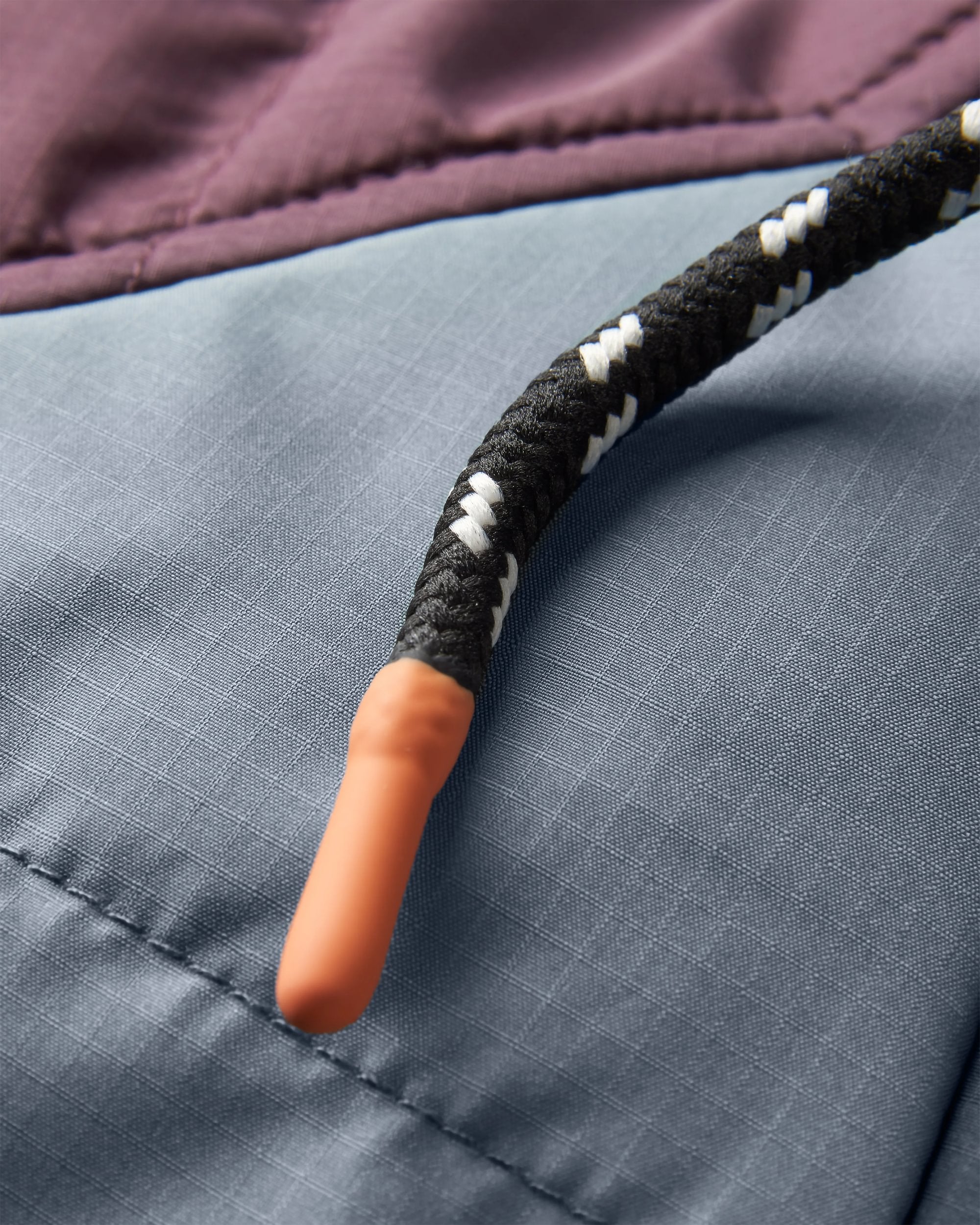 Oceanic Recycled Insulated 1/2 Zip Jacket - Storm Grey/Deep Plum - Flatlay