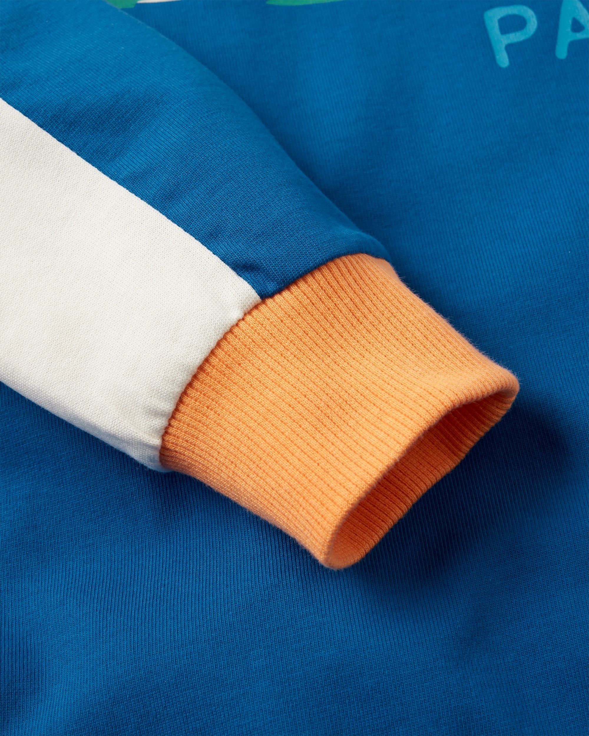 Hilltop Organic Cotton LS T-Shirt - Azure Blue - Flatlay