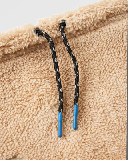 Ash Recycled Sherpa Fleece Snood - Stone - Flatlay