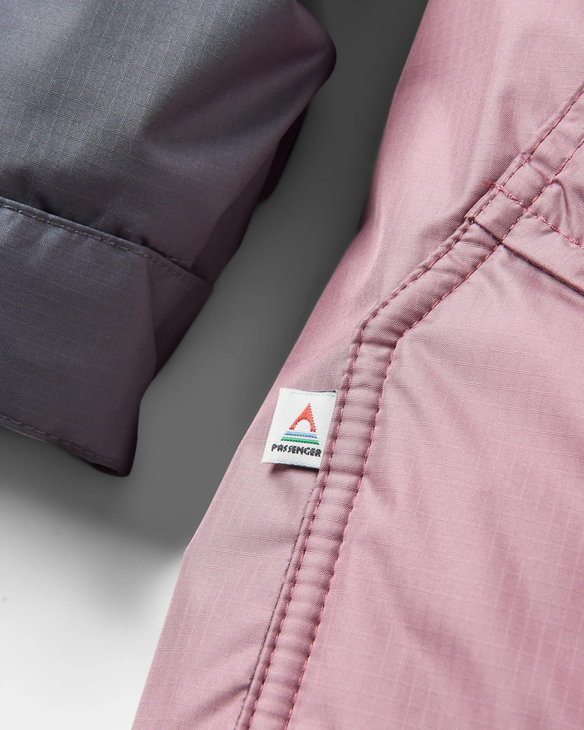 Waves Recycled Sherpa Lined Changing Robe - Grape / Charcoal - Flatlay