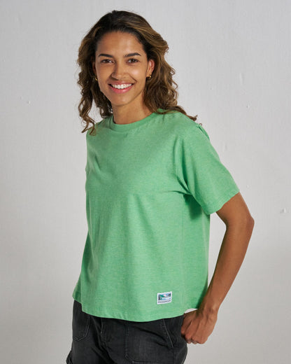 Legacy T-Shirt - True Green Marl - Studio Model