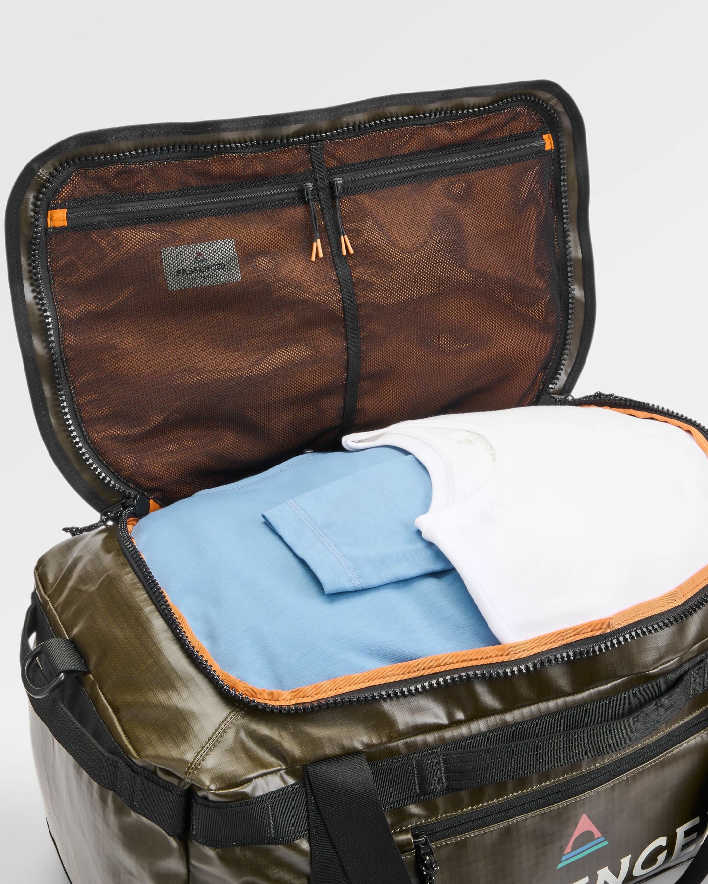 Roamer Recycled 60L Duffel Bag - Khaki - Flatlay