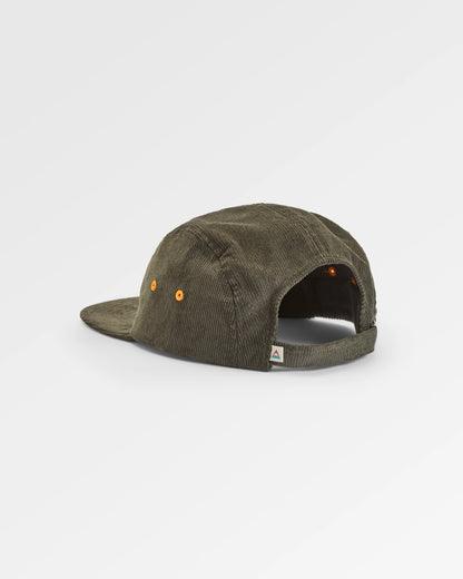 Fixie Organic Cord 5 Panel Cap - Khaki - Flatlay