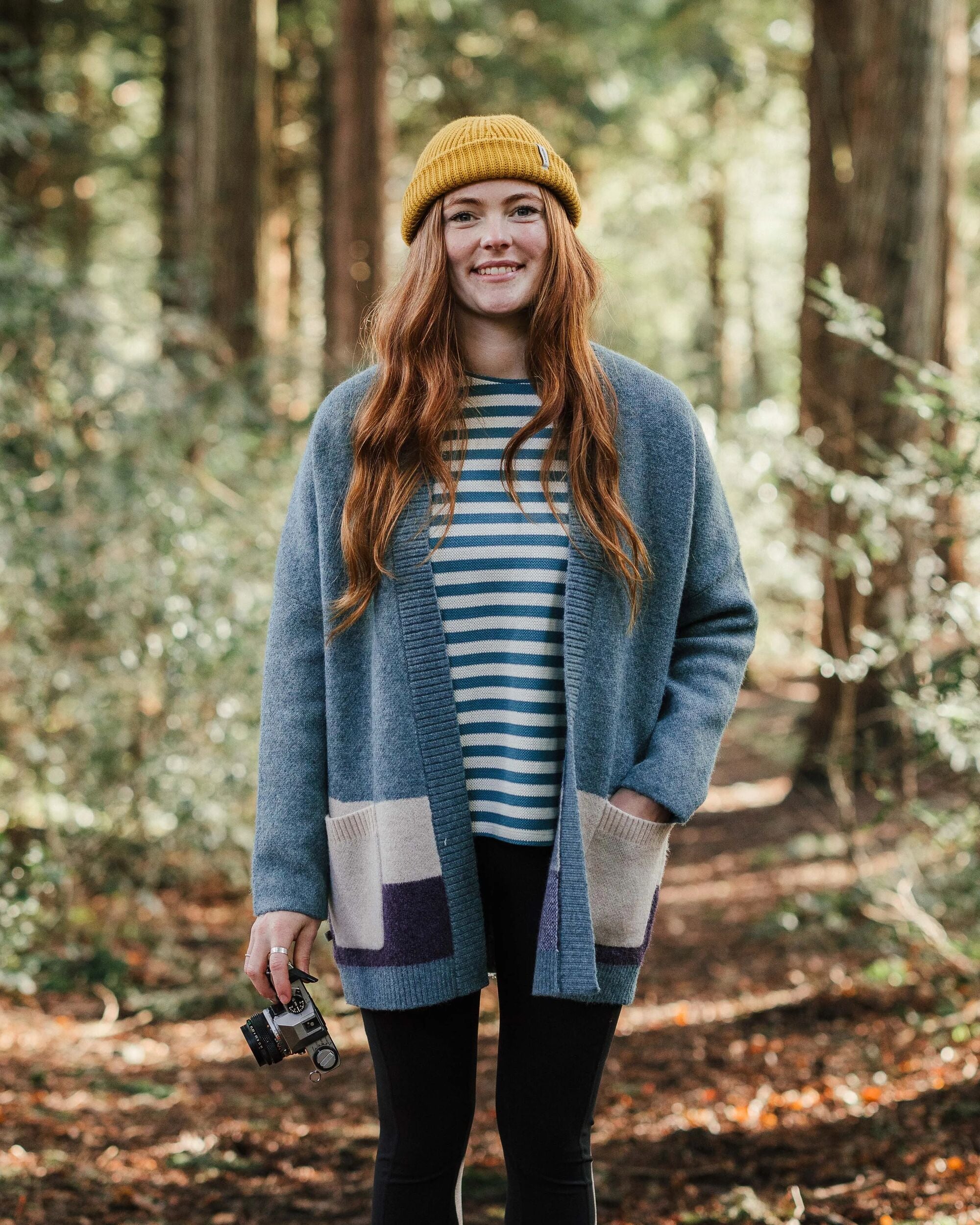 Vista Recycled Knitted Cardigan - Arctic - Lifestyle