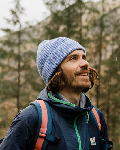 Male_Compass Recycled Beanie - Cornflower