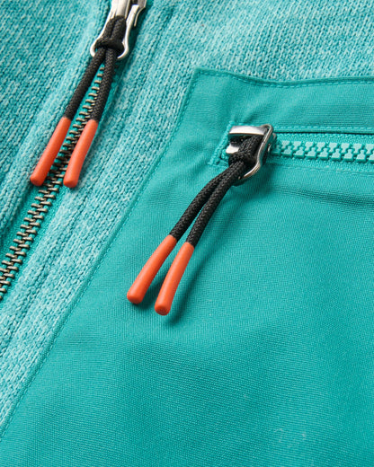 Big Skies Fleece Lined 1/2 Zip Sweatshirt - Pacific Green - Flatlay