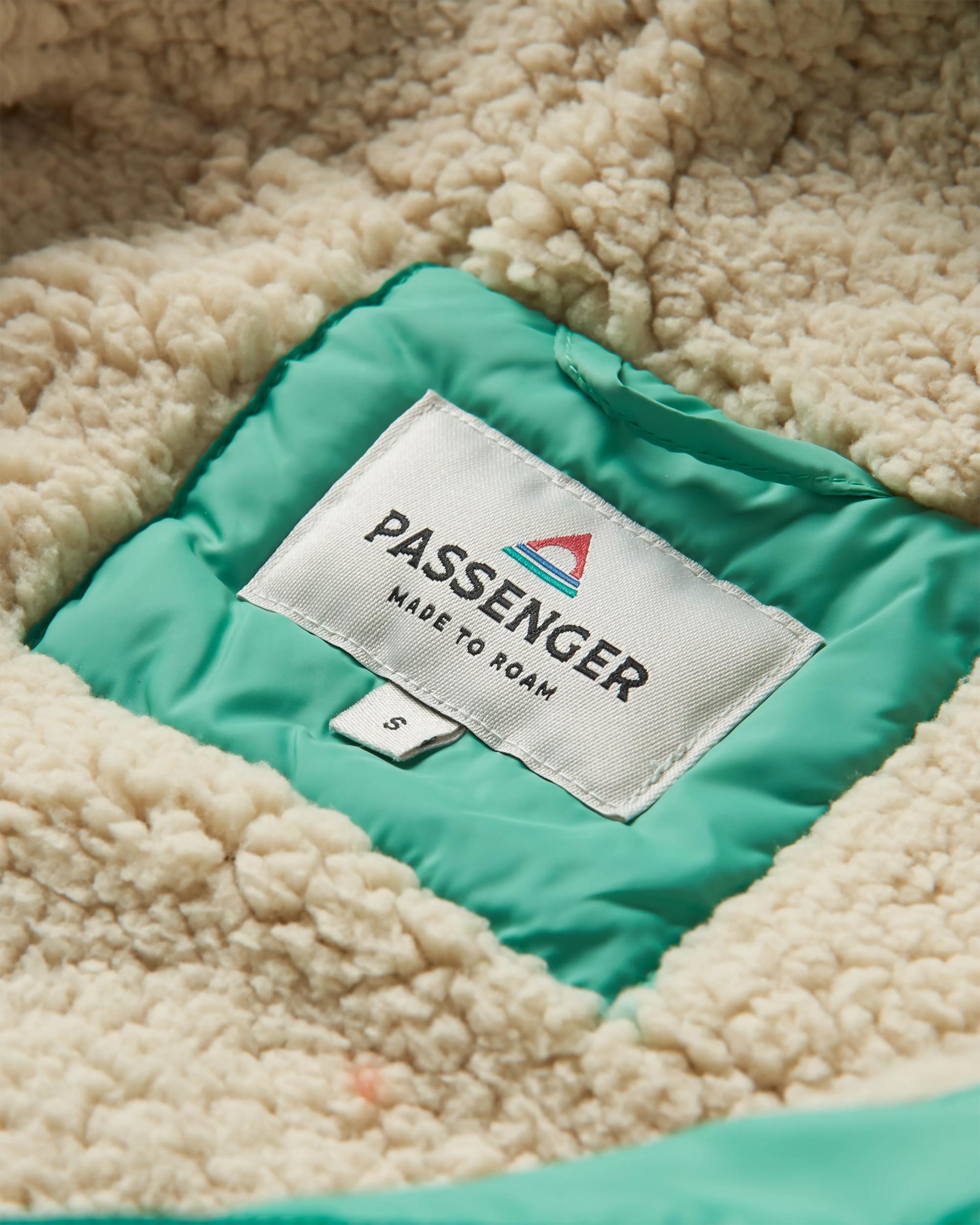 Earthy Recycled Sherpa Lined Insulated Jacket - Green Spruce - Flatlay