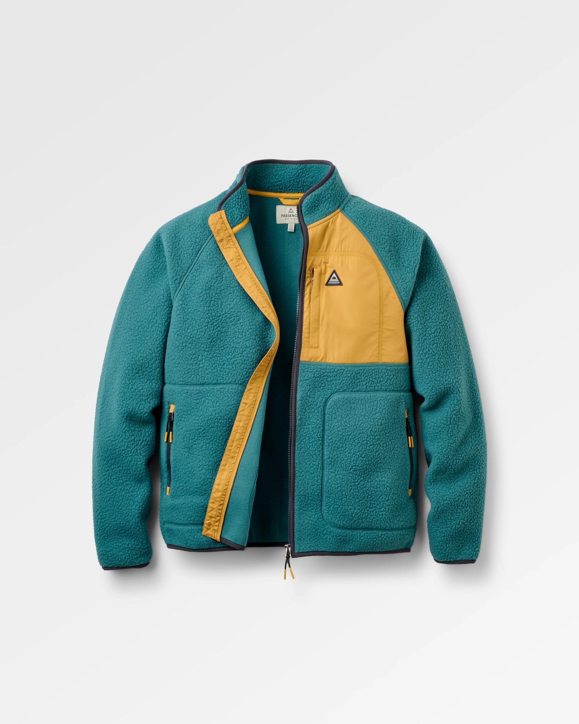 Offgrid Full Zip Sherpa Fleece - Deep Ocean - Flatlay