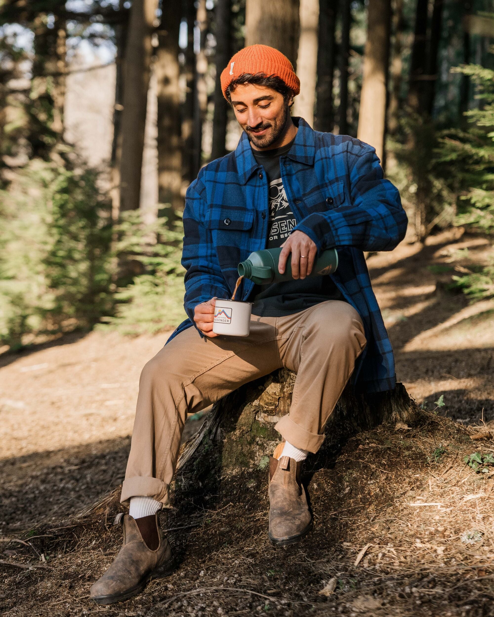 Freestyle Sherpa-Lined Overshirt - True Blue - Lifestyle