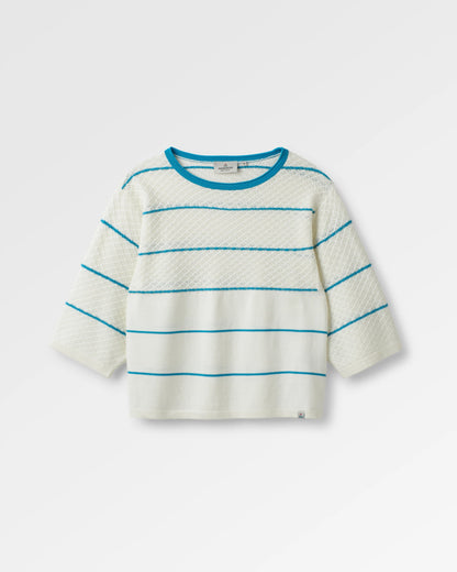 Migrate Organic Knitted Jumper - Blue Pool Stripe