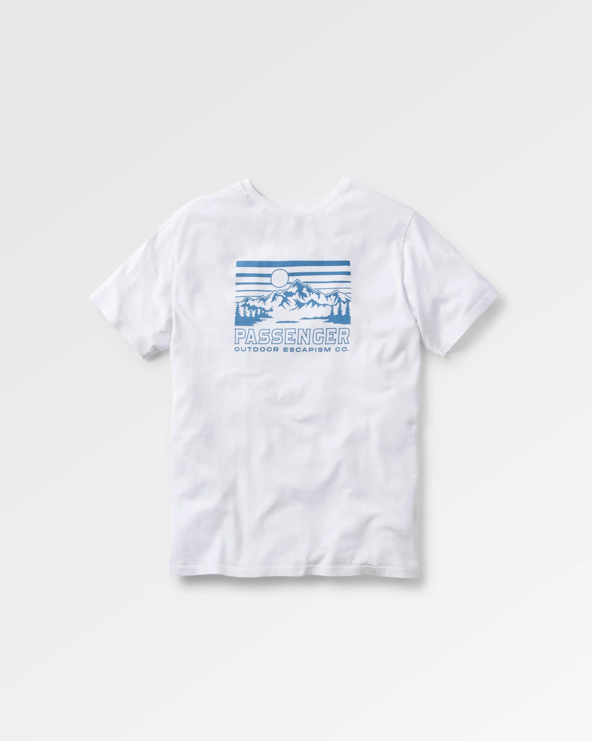 Alp Recycled Cotton T-Shirt - White - Flatlay