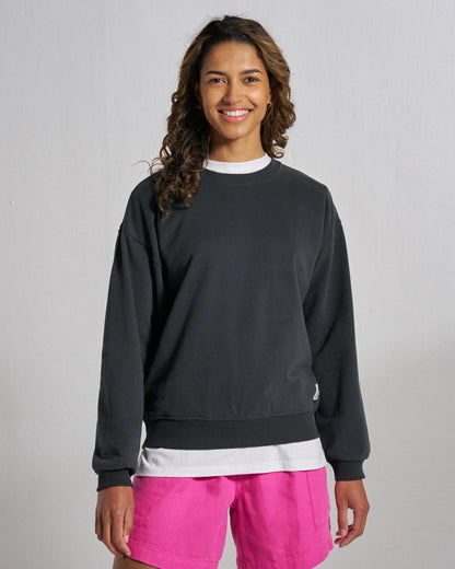 Heritage Women's Sweatshirt - Faded Black - Studio Model