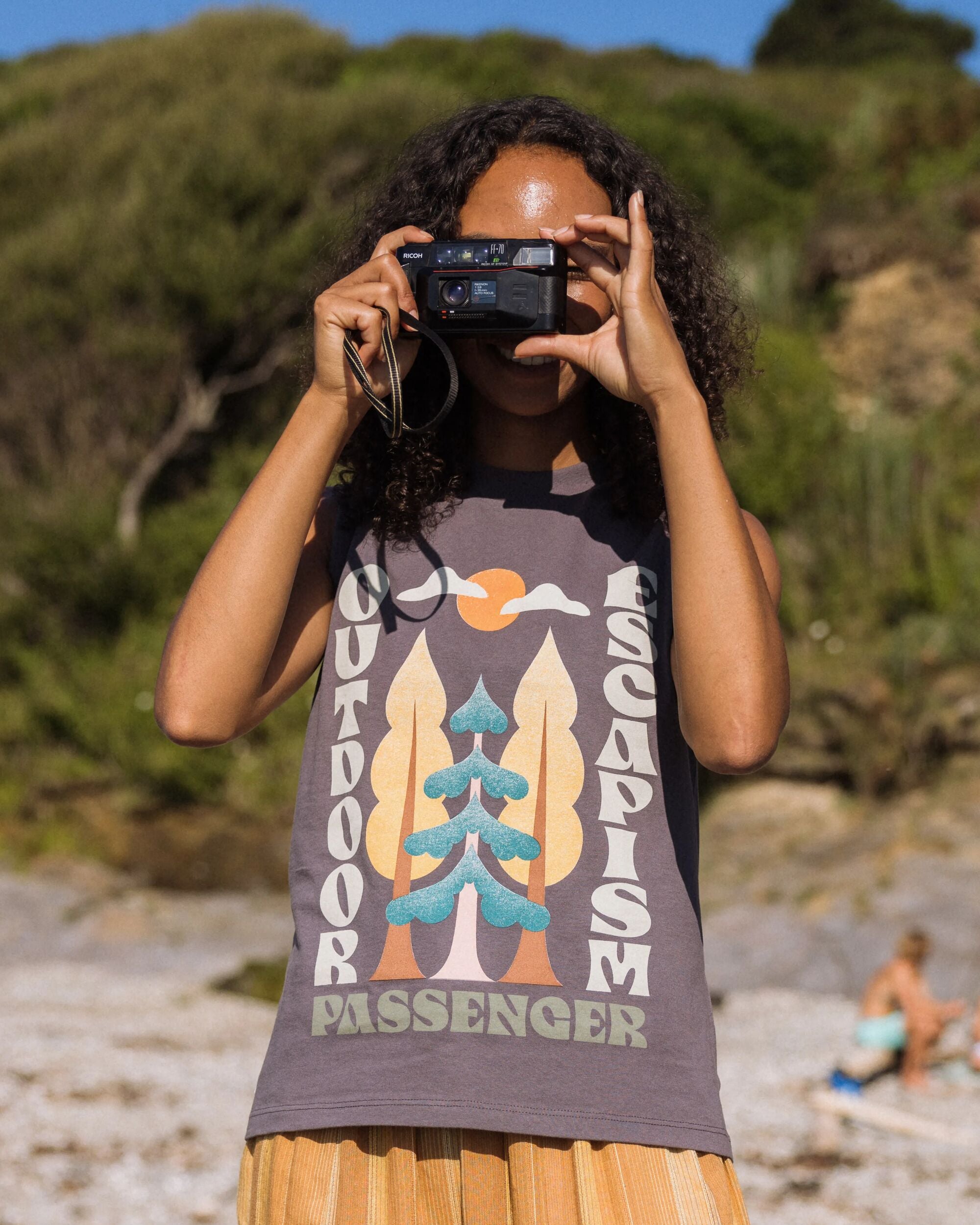 Tall Pines Recycled Cotton Vest - Charcoal - Lifestyle