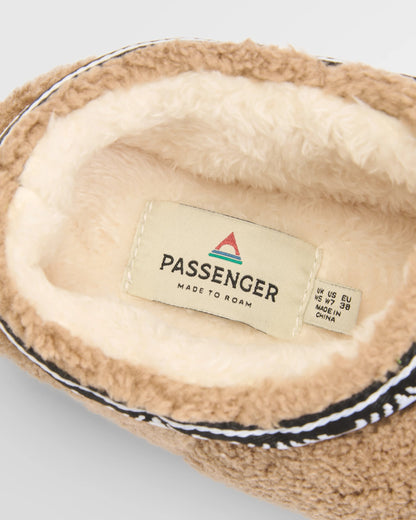 Ember Sherpa Fleece Slipper - Biscuit - Flatlay