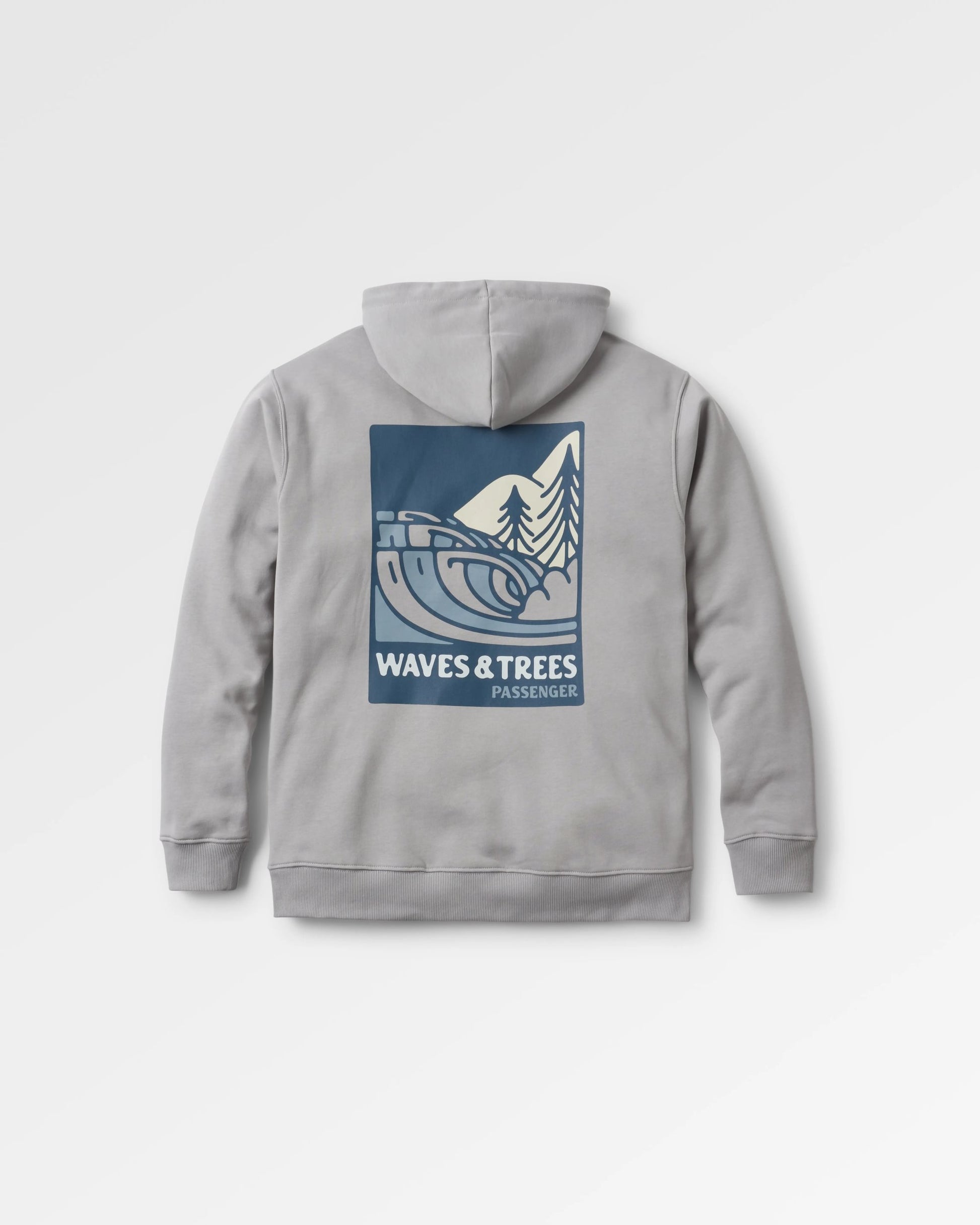 Waves & Trees Organic Cotton Hoodie - Steel Grey