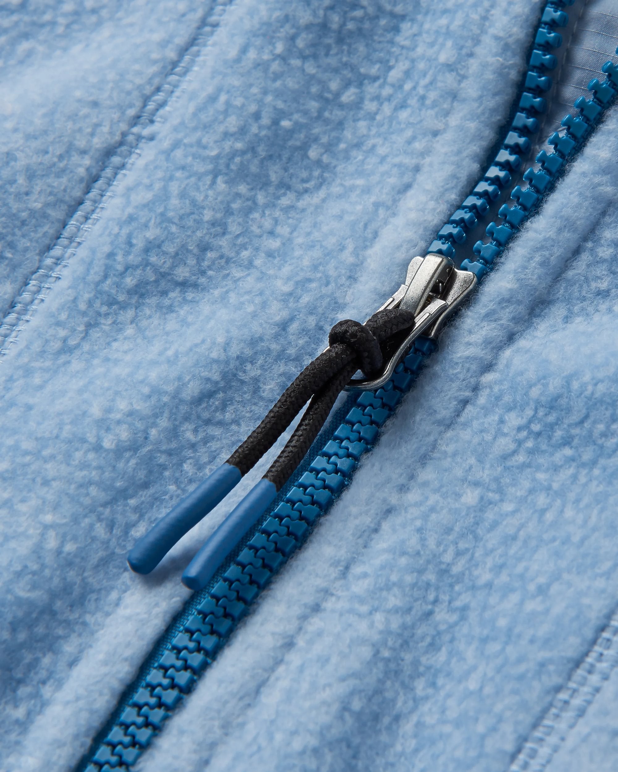 North Coast Vista Full Zip Recycled Sherpa Fleece - Blue Fog - Flatlay