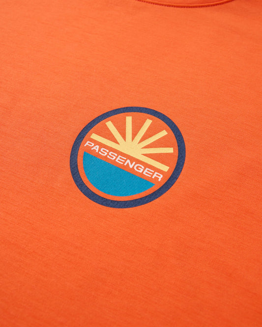 Chase The Light Drirelease® Active T-Shirt - Ember Orange - Flatlay