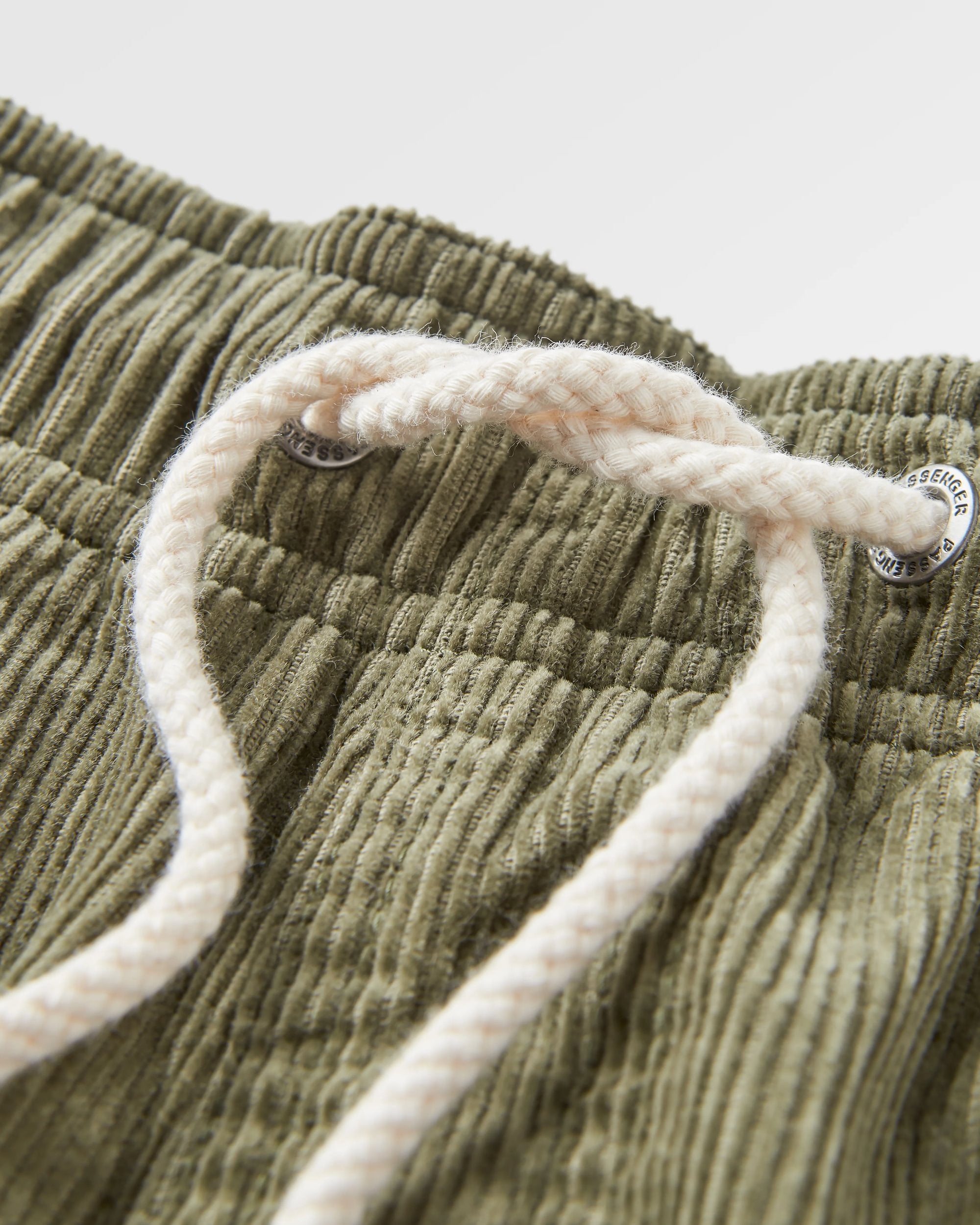 Drifter Cord Short - Dusty Olive - Flatlay