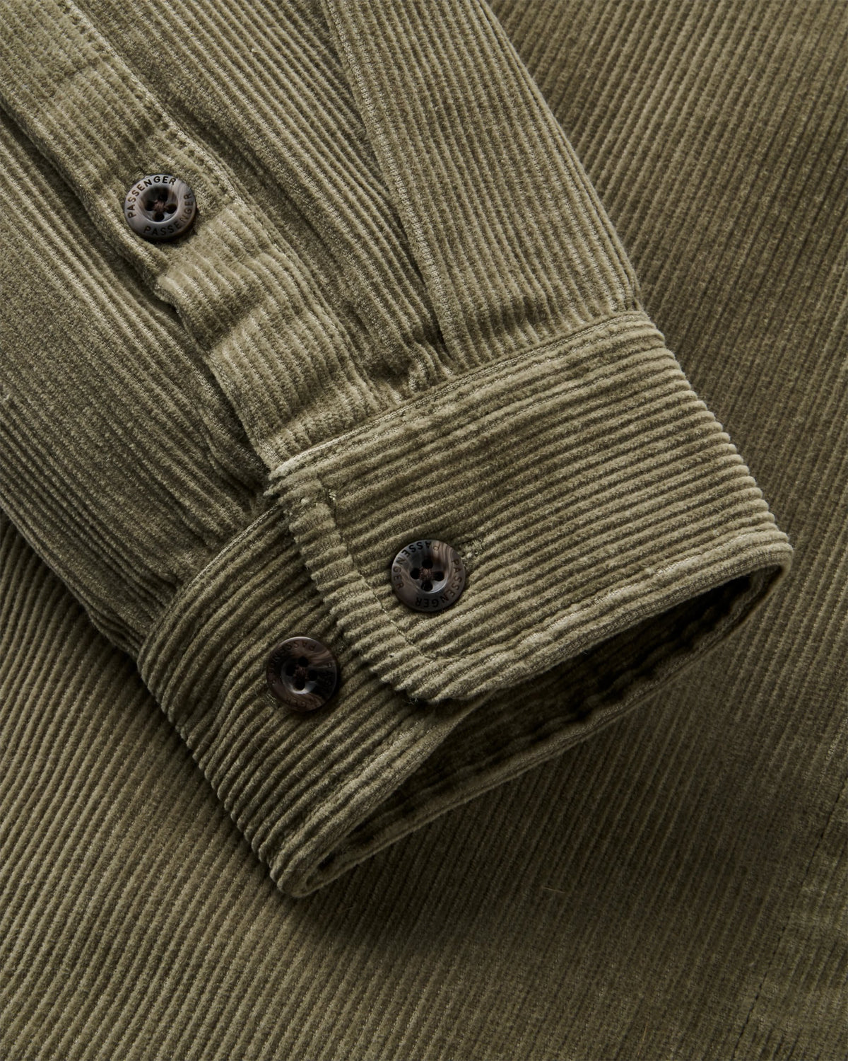 Backcountry Cord Shirt - Dusty Olive - Flatlay