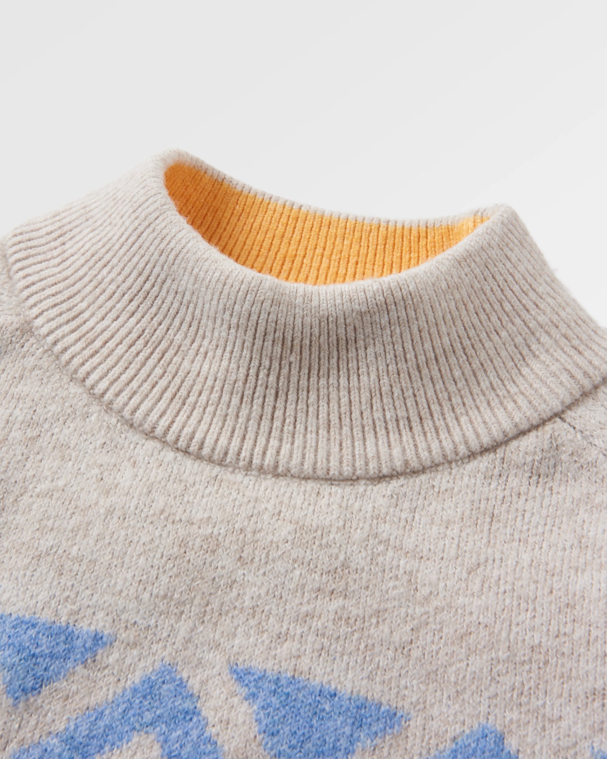 Nettle Recycled Knitted Jumper - Birch - Flatlay