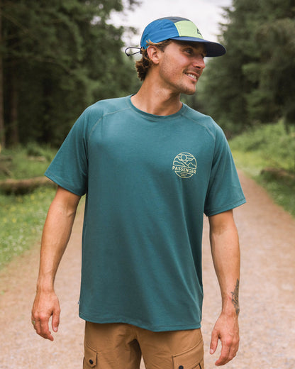 Sedona Recycled Active T-Shirt - Deep Ocean - Lifestyle