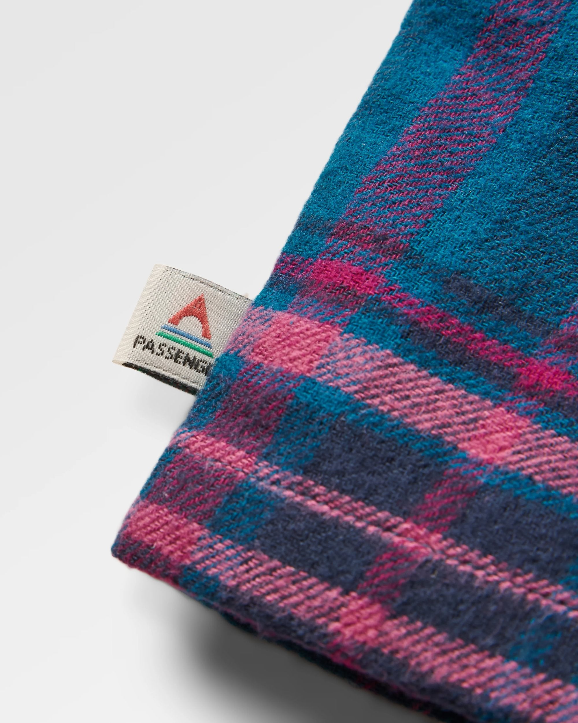 Flurry Woven Top - Tidal Blue/Wild Berry Check  - Flatlay