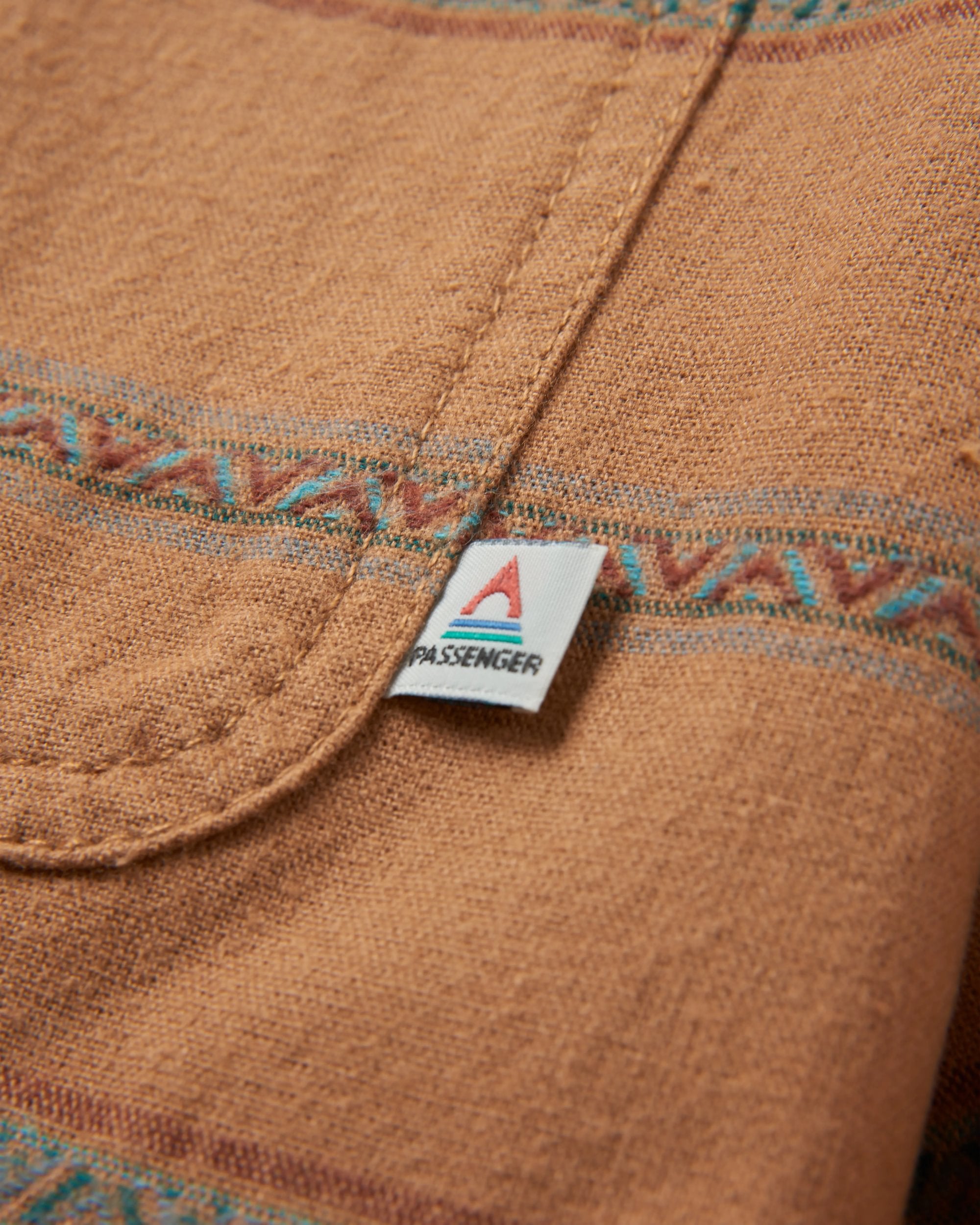 Backcountry Stripe Shirt - Toffee Jacquard - Flatlay