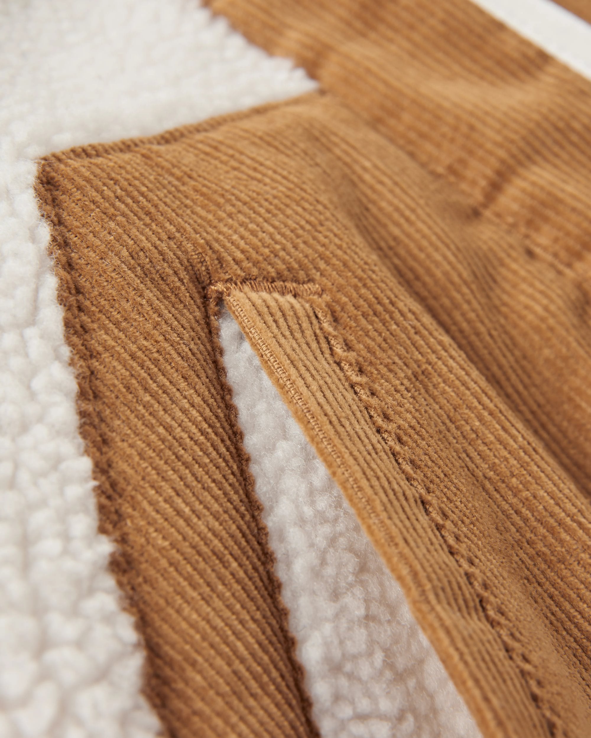 Clover Recycled Sherpa Fleece - Vintage White - Flatlay