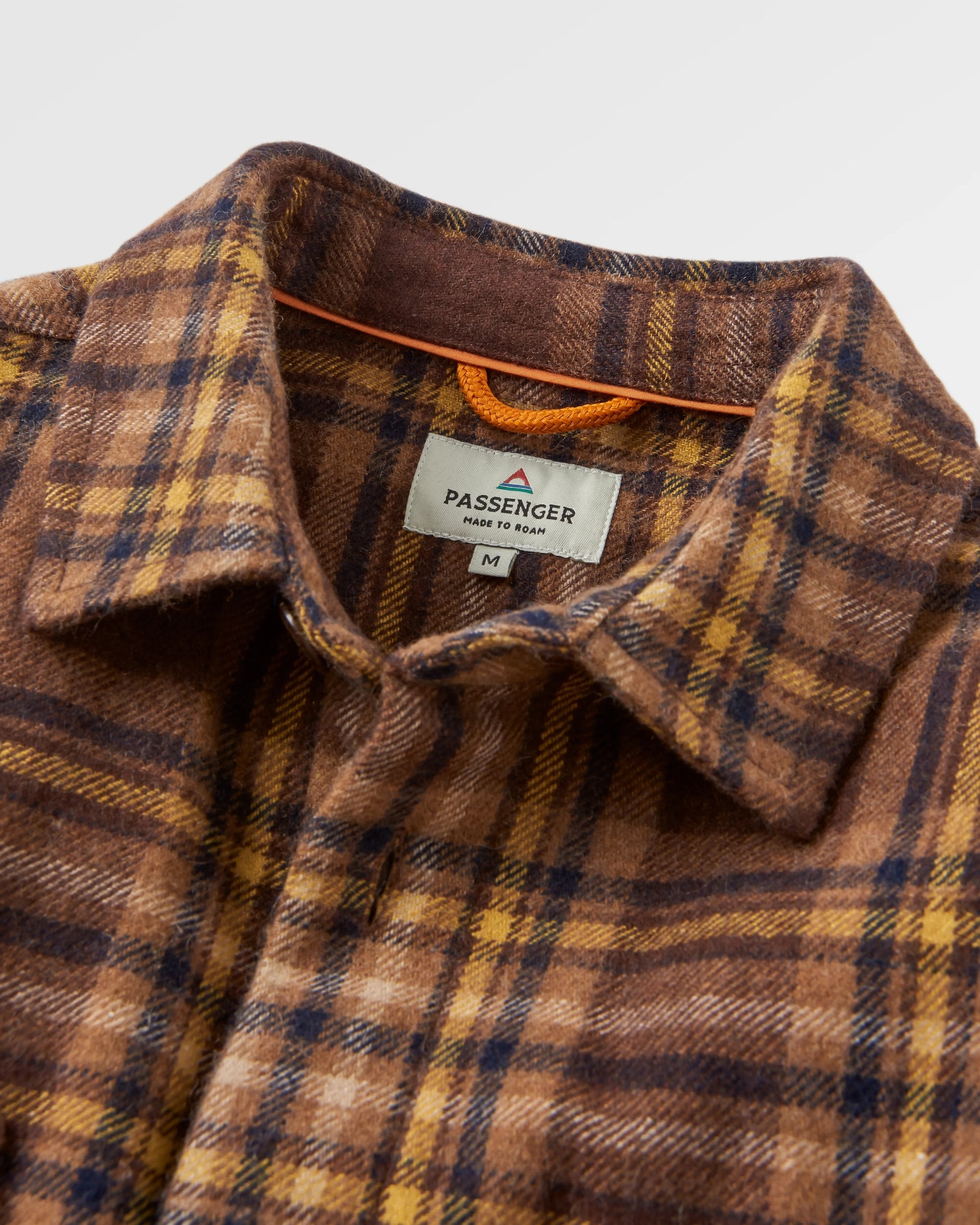 Barren Overshirt - Brown/Mustard Check - Flatlay