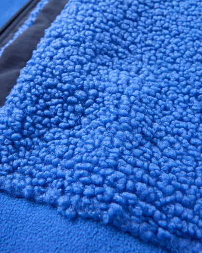 Oak Teddy Long Line Fleece - Electric Blue - Flatlay