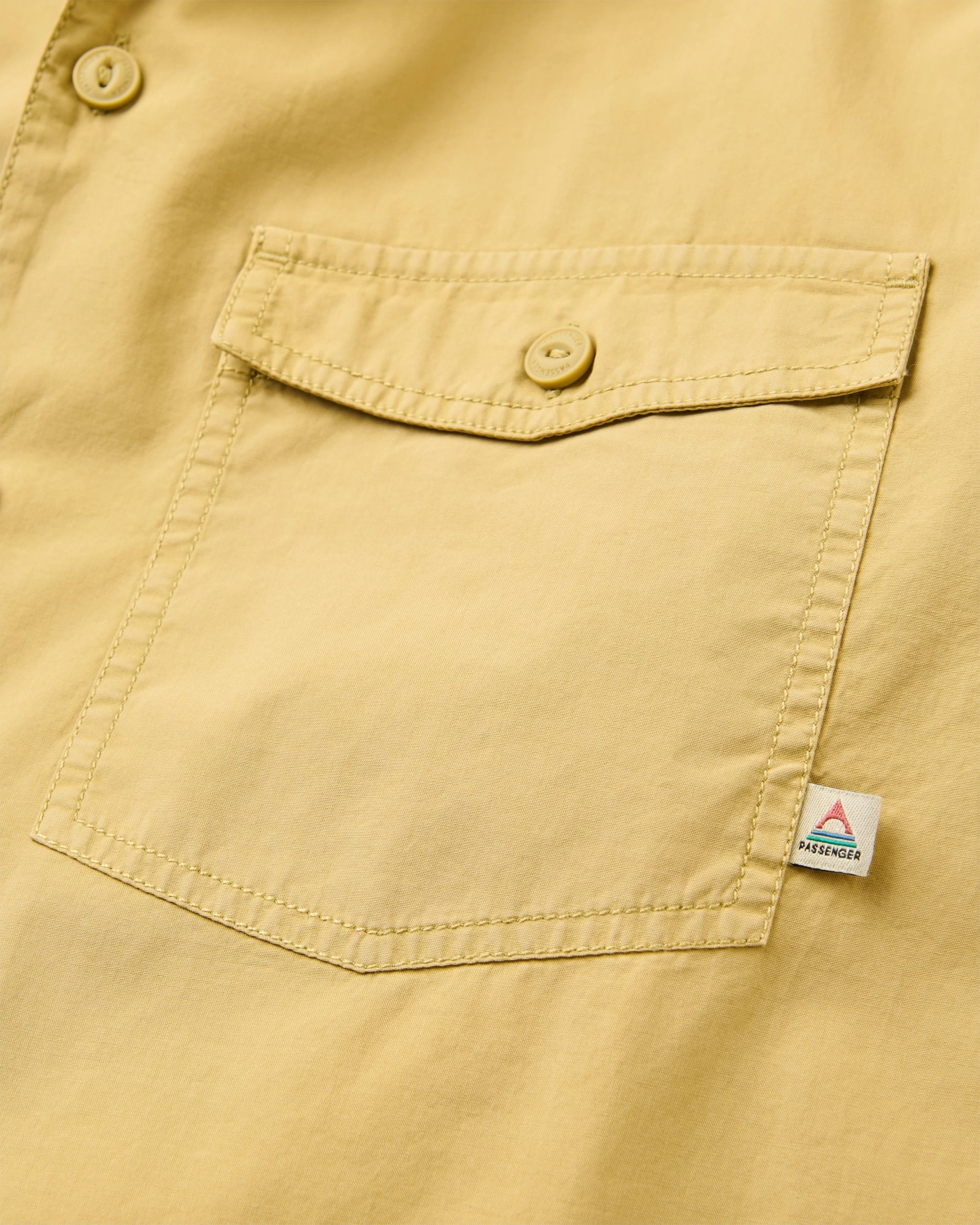 Acreage Organic Cotton LS Shirt - Warm Beige - Flatlay