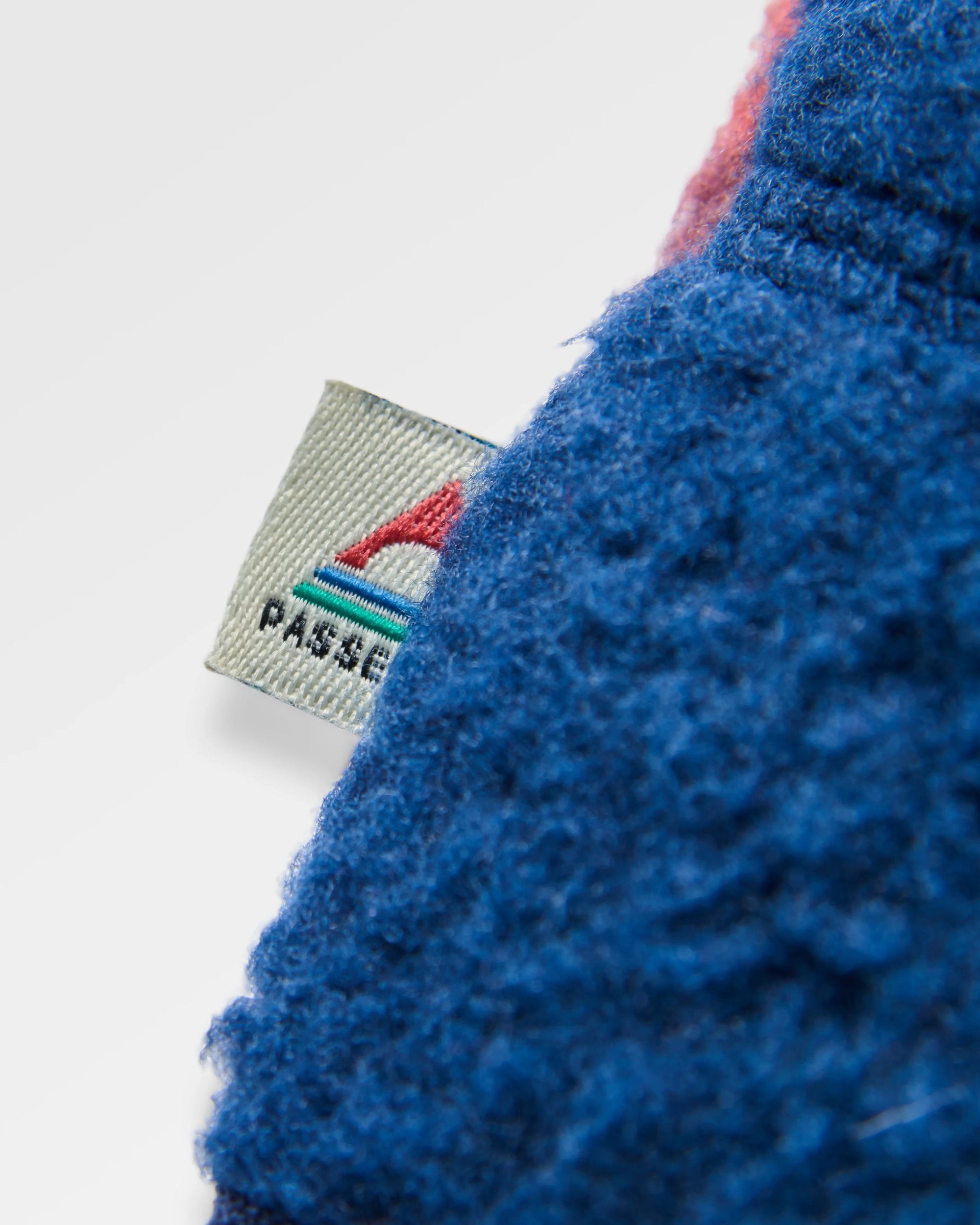 Home Sherpa Fleece - Rich Navy/ Red Ochre Check - Flatlay