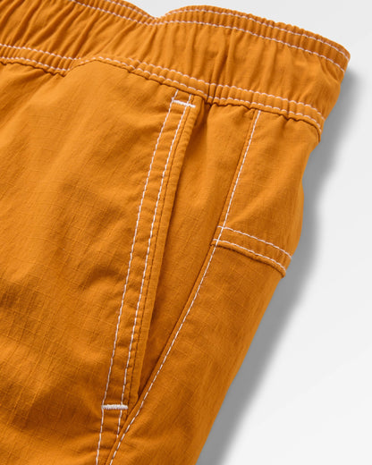 Searcher Longer Line Boardshort - Retro Orange - Flatlay