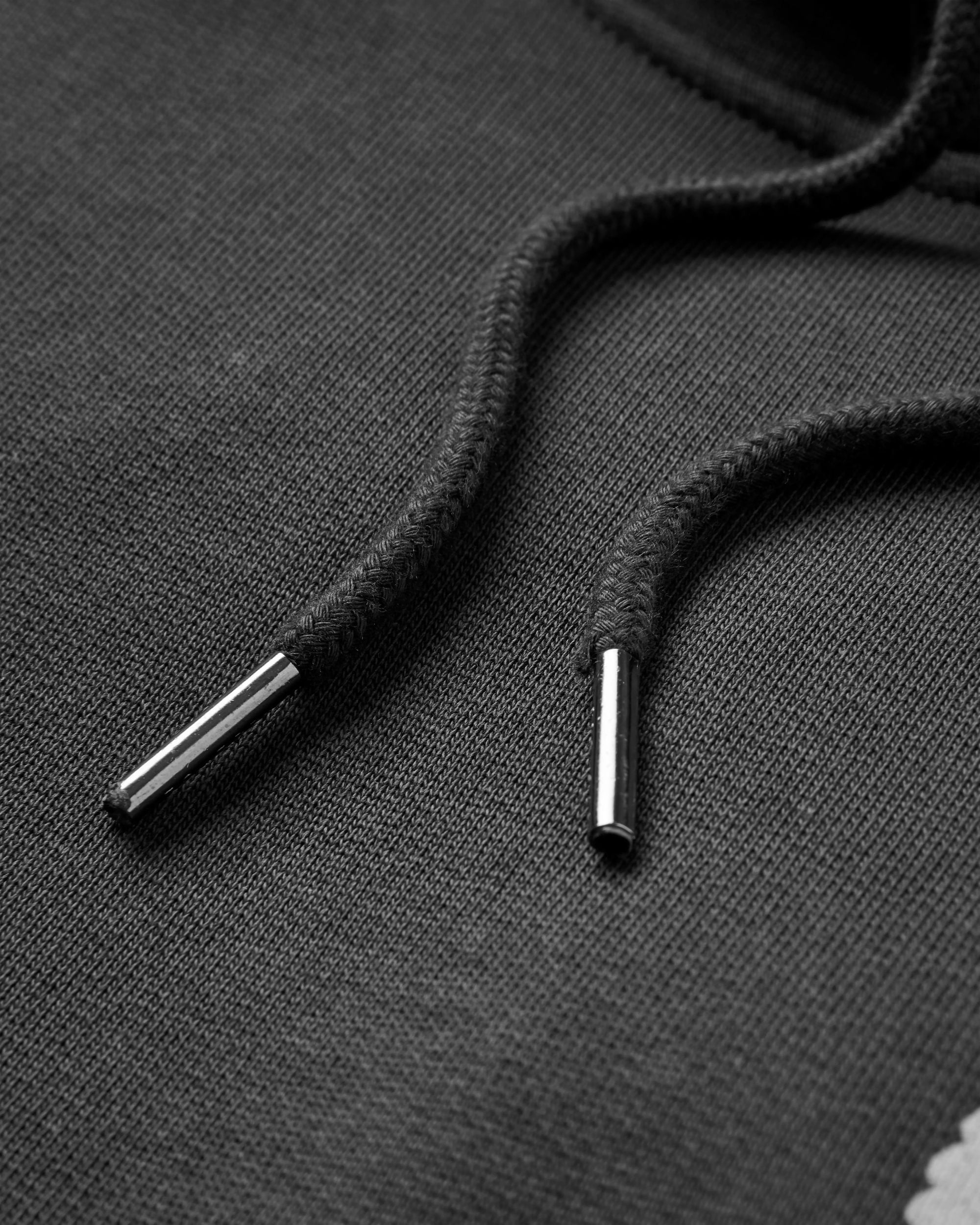 Roam Slow Men's Recycled Cotton Hoodie - Black - Flatlay