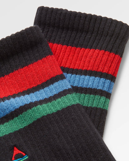 Organic Midweight Crew Socks - Black