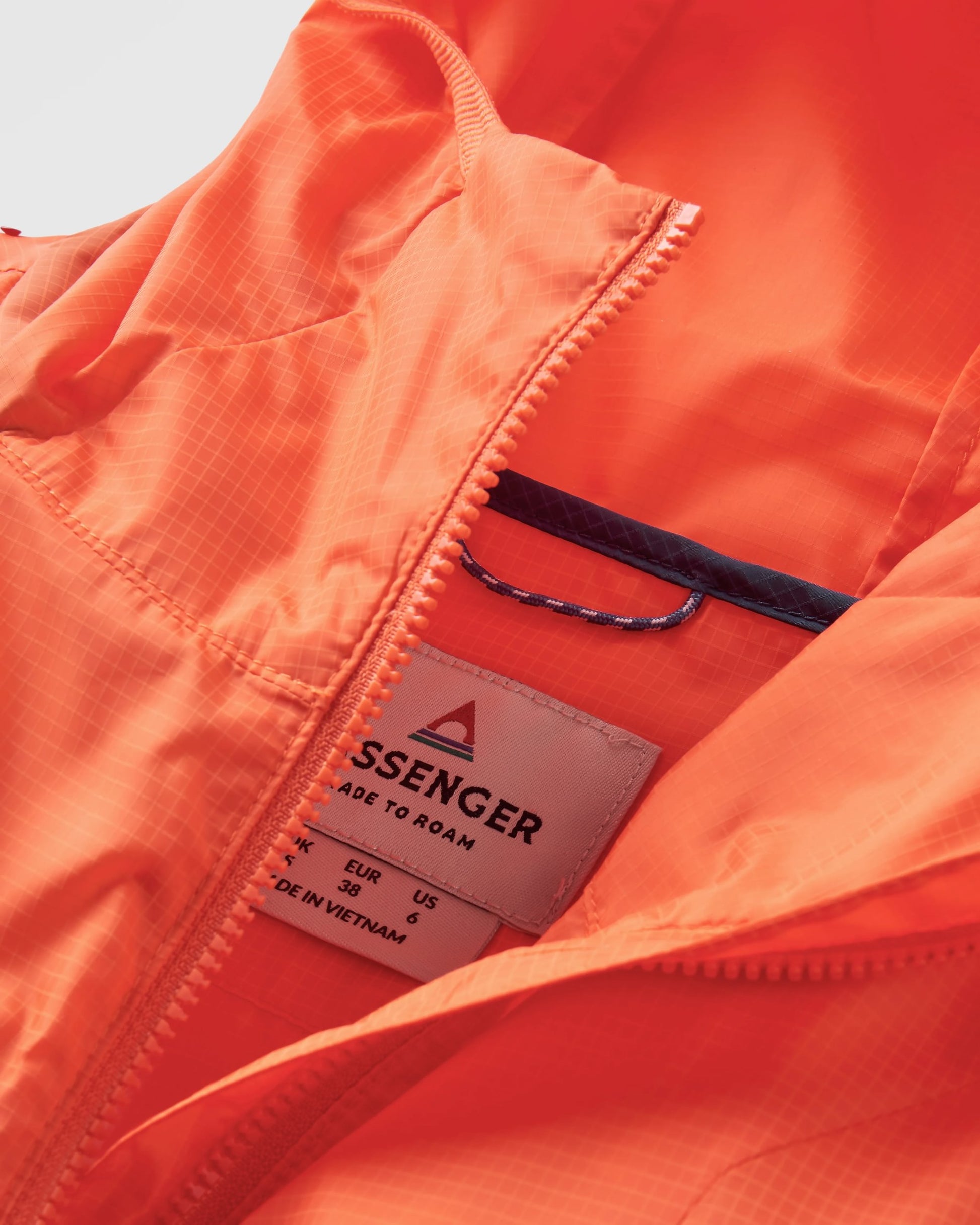 Viento Recycled Windshell Anorak - Ember Orange