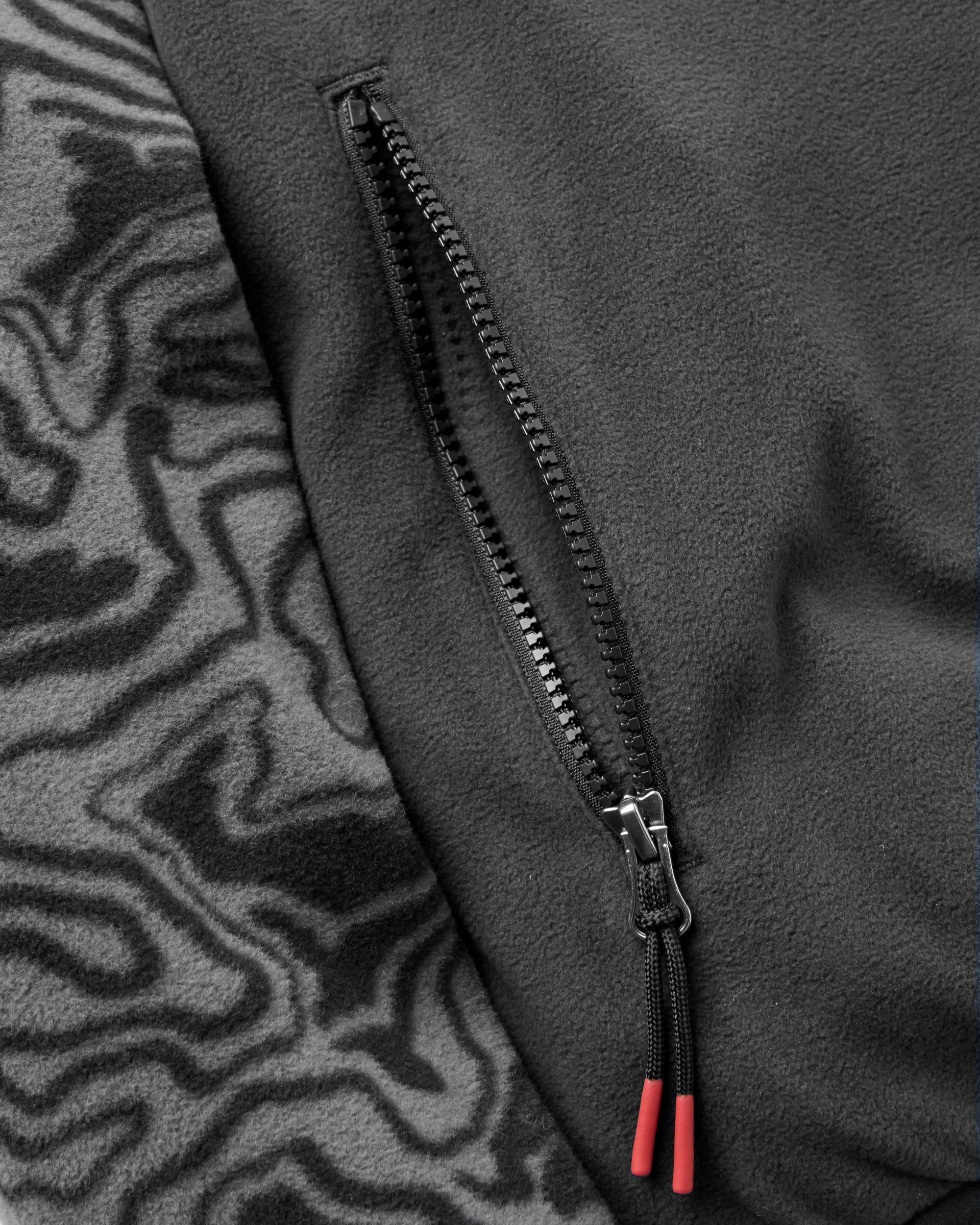 Set Off Polartec® 1/4 Zip Fleece - Strata Swirl Black - Flatlay