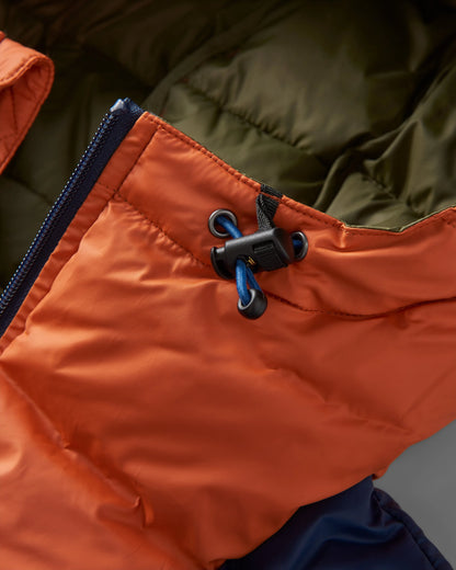 Flynn Recycled Insulated Jacket - Rich Navy/ Burnt Orange