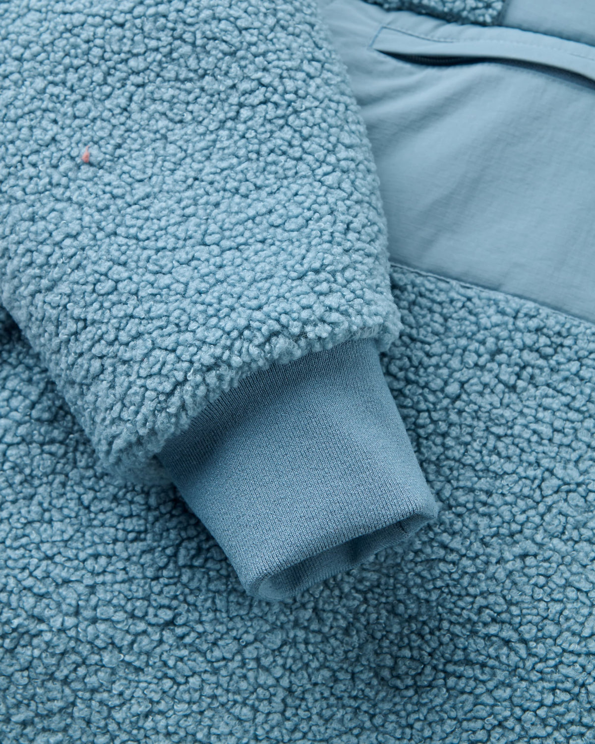Woodland 1/2 Zip Sherpa Fleece - Stormy Blue  - Flatlay