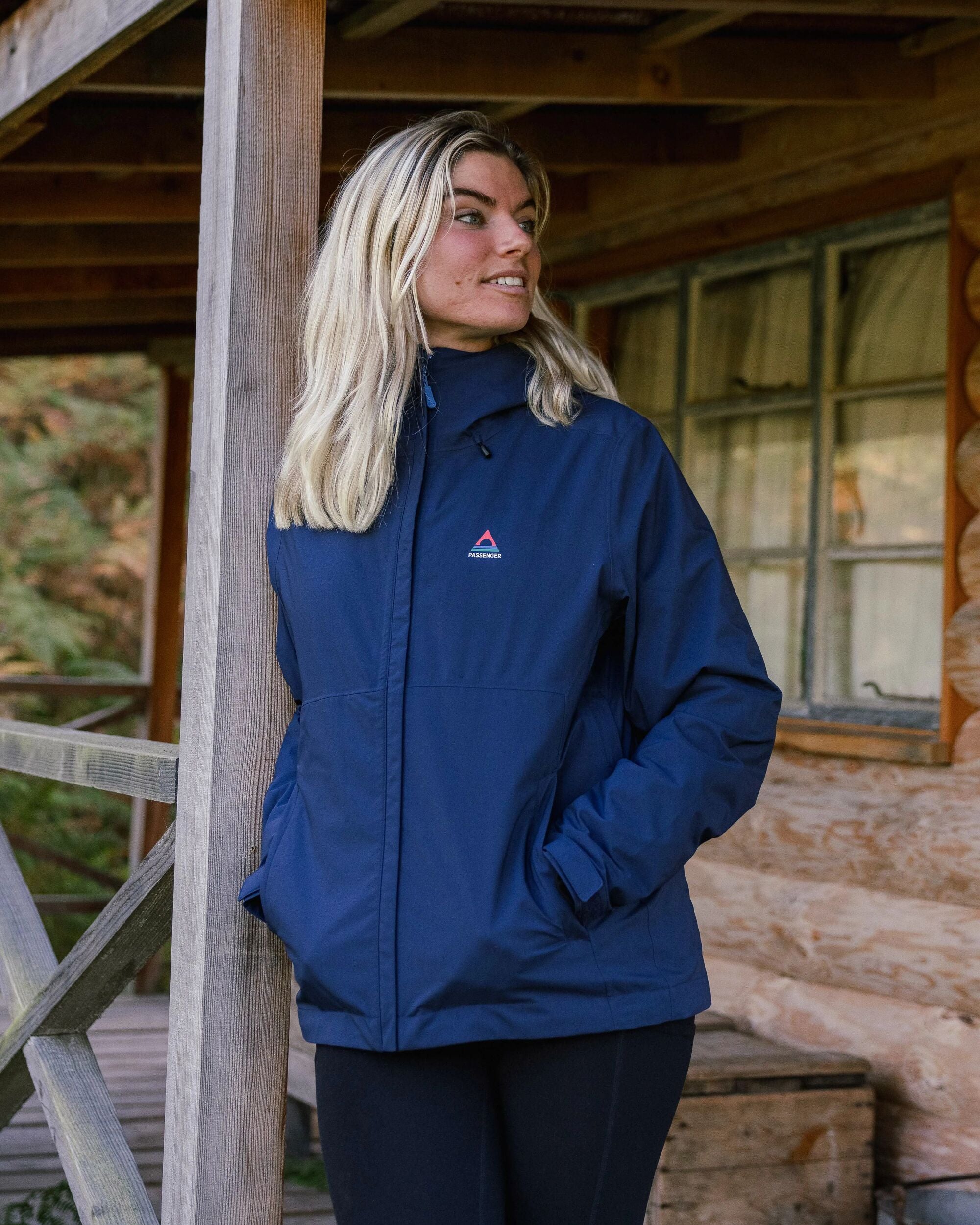 Rainstorm Recycled Waterproof Jacket - Rich Navy - Lifestyle